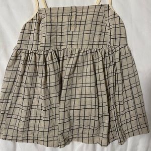 Urban Outfitters Beige and Black Babydoll Tank